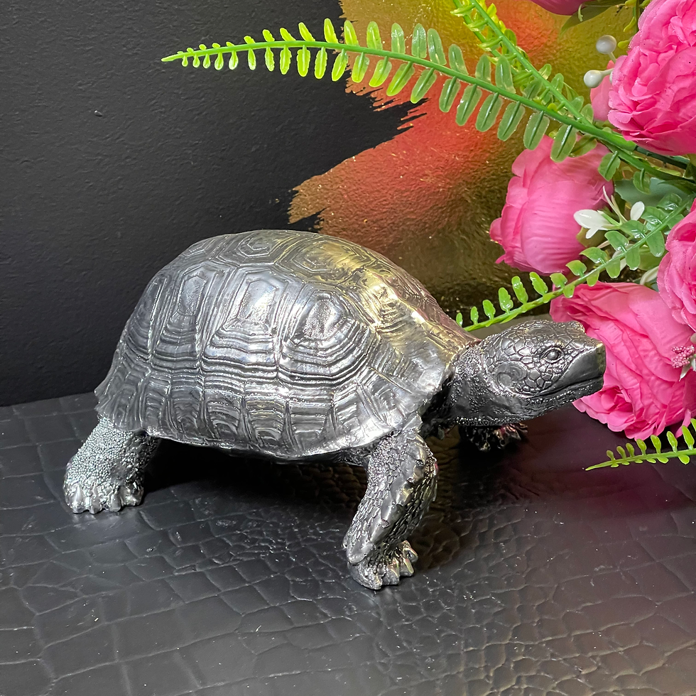 Thumbnail: Gold or Silver Tortoise Ornament 19cm