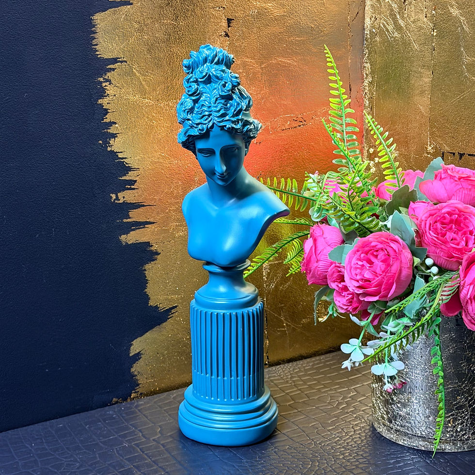 Thumbnail: Teal Greek Lady Bust Statue 36cm