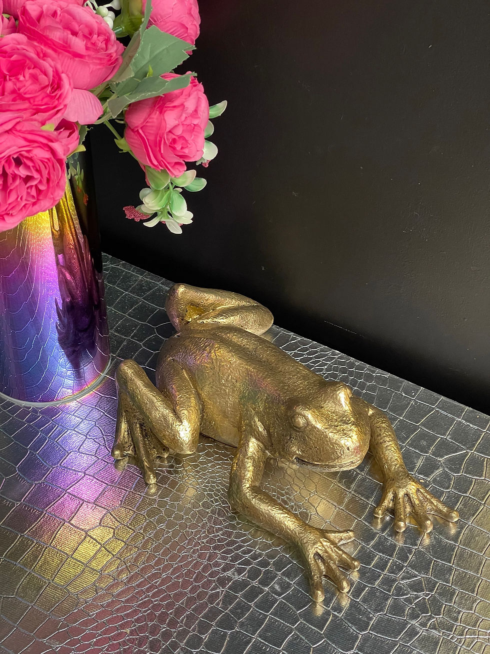 Thumbnail: 25cm Gold Frog Wall Decoration Ornament 