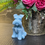 Thumbnail: Light Blue Minature Schnauzer Candle 11m