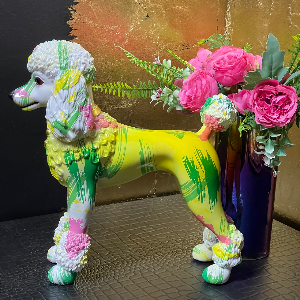 Thumbnail: Large Colourful Elegant  Lady Poodle 31cm