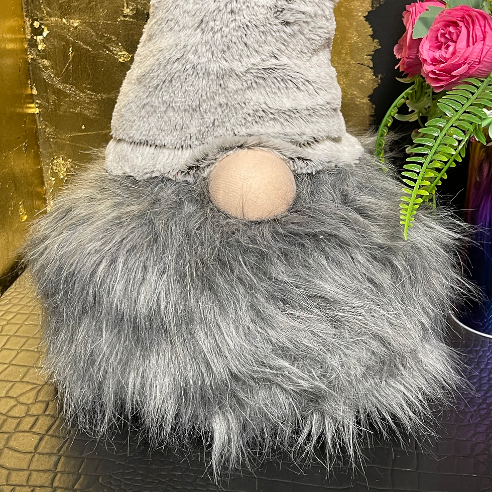 Thumbnail: Heaven Sends Large Grey Bearded Gonk In Grey Fur Hat 71cm