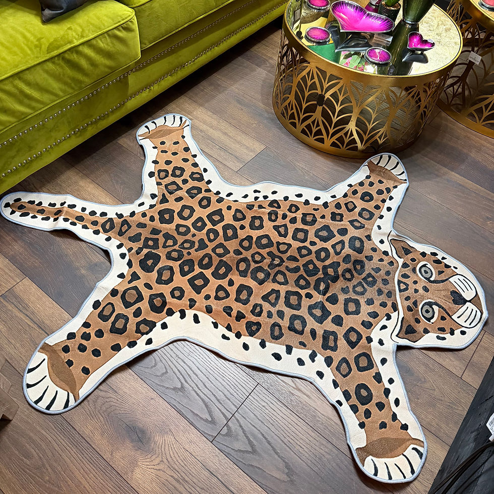 Thumbnail: Large Soft Leopard Shaped Rug 160 cm 