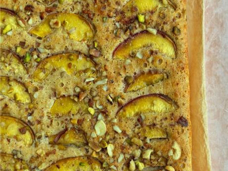 Nectarine plaat cake 