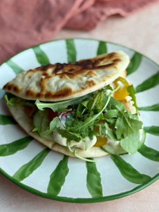 Flatbread kipburger 