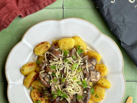 Truffel gnocchi met champignon-roomsaus 