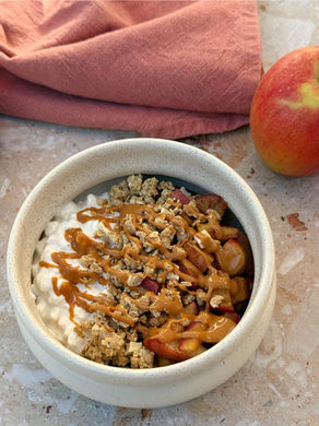 Appeltaart cottage cheese bowl 