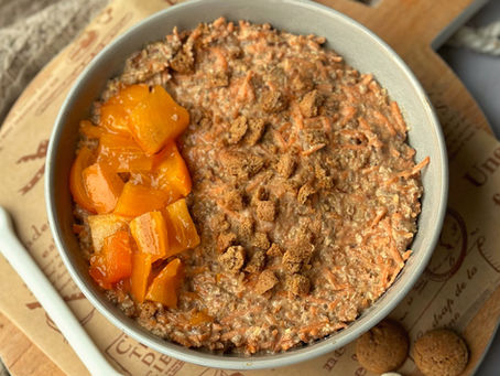 Speculaas havermout met kruidnoten en kaki 