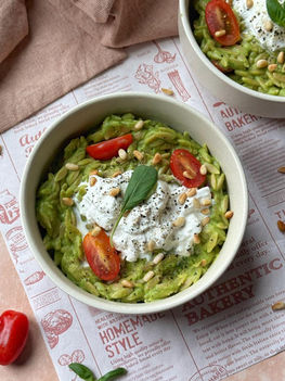 orzo met saus van courgette pesto