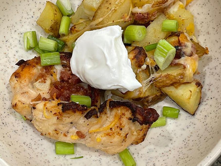 Air Fryer Loaded Chicken & Potatoes