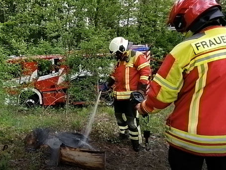 Abklärung, Murgauenpark, Feuer in Grillstelle sichtbar
