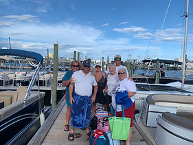 Panama City Beach Pontoon charter Customers Boarding