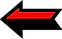 Black and Red Left Arrow