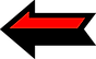 Black and Red Left Arrow 