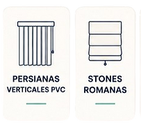 Persianas Verticales PVC
Stones Romanas