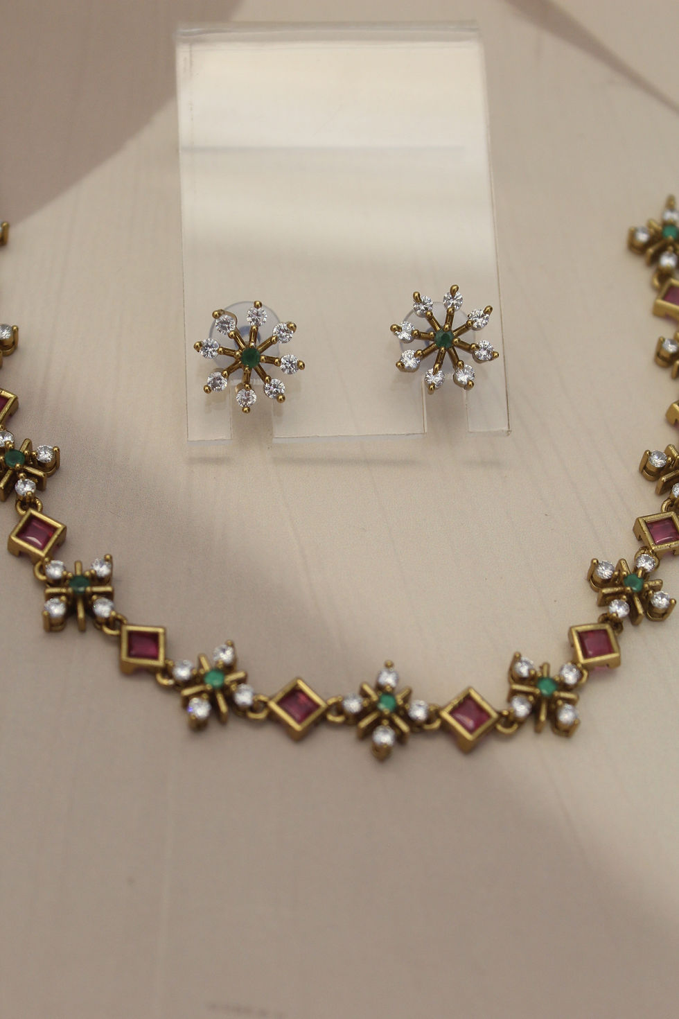 Thumbnail: Sitara AD Multi-Color Necklace Set