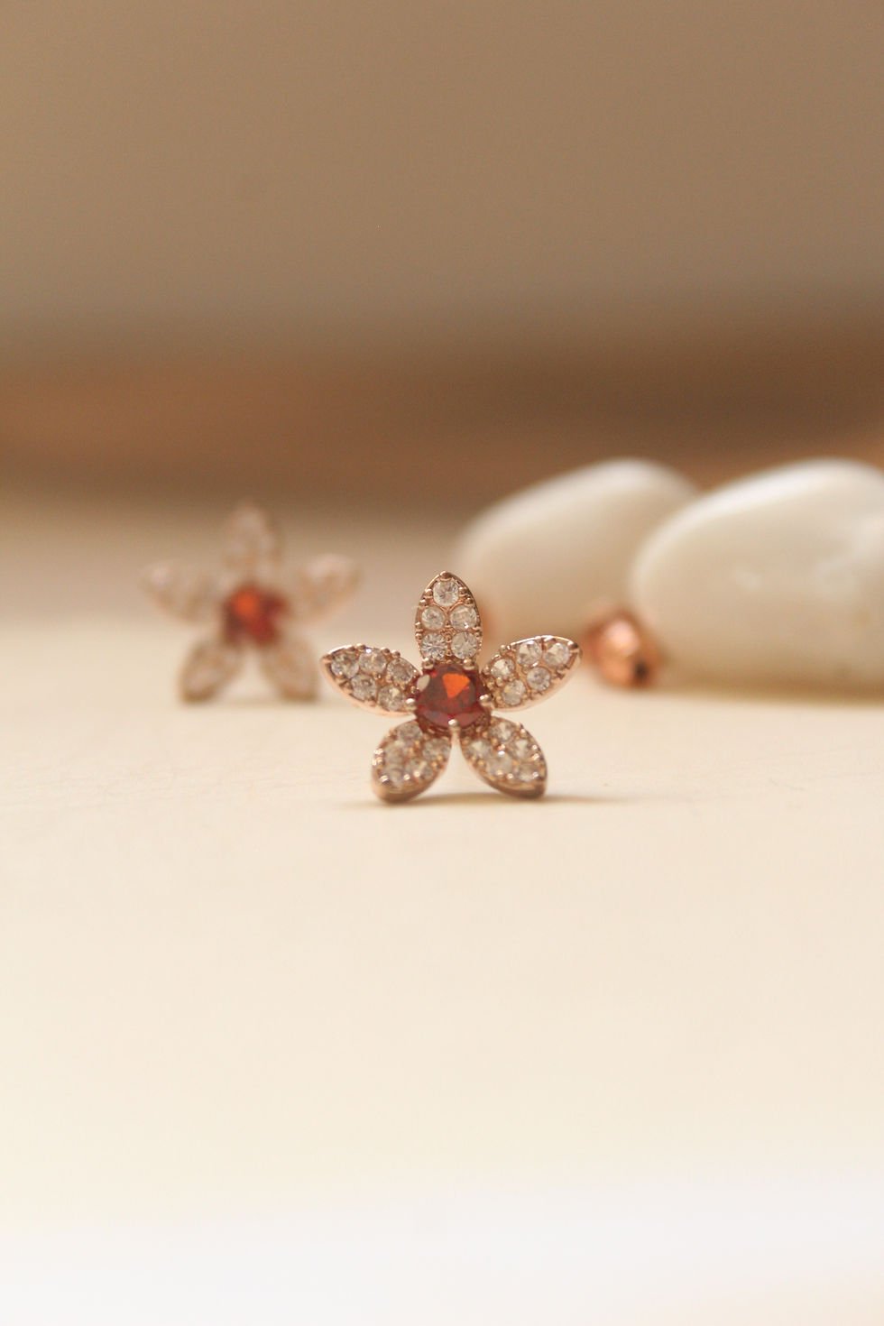 Thumbnail: Floral Sparkle Stud Earrings