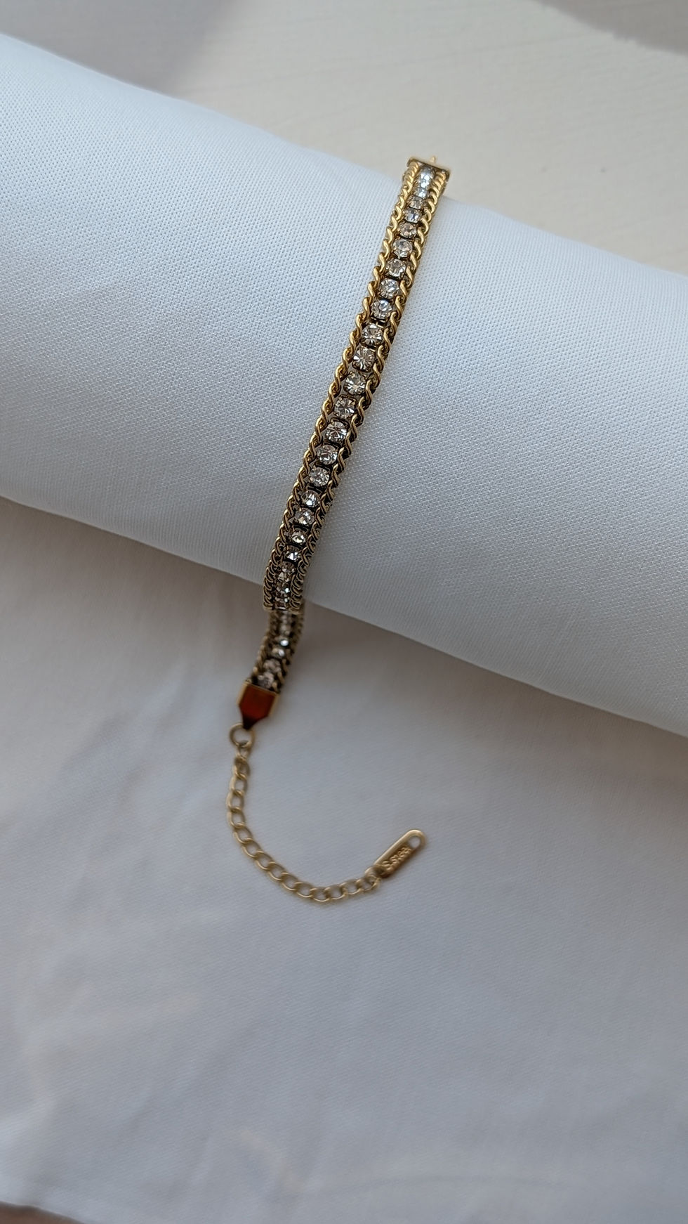Thumbnail: Elegant Triple Strand Crystal Bracelet