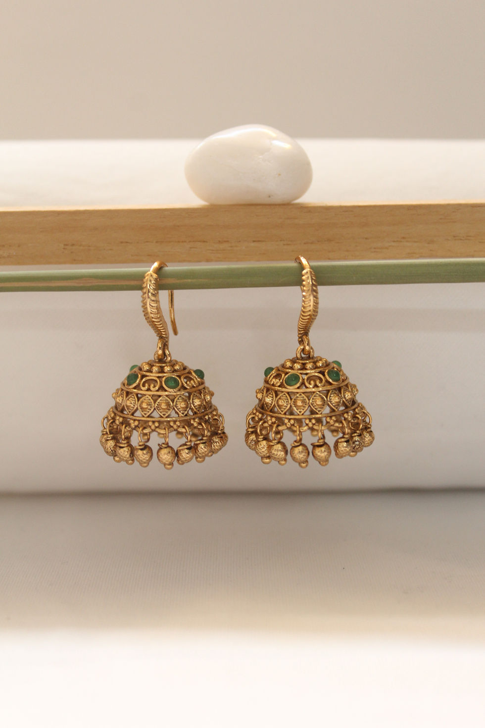 Thumbnail: Premium Antique Hook Jhumka Earrings