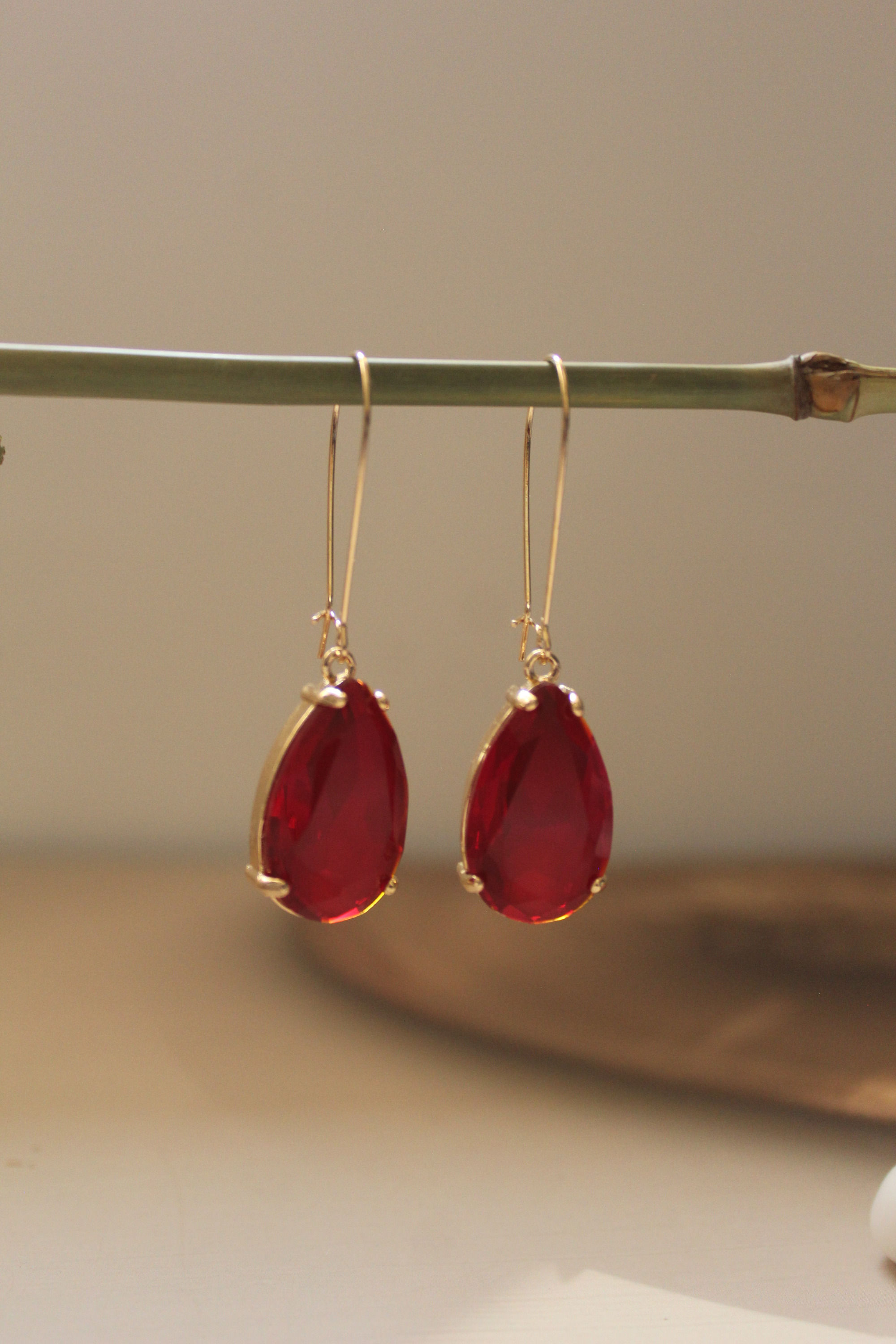 Classic Teardrop Crystal Hook Earrings