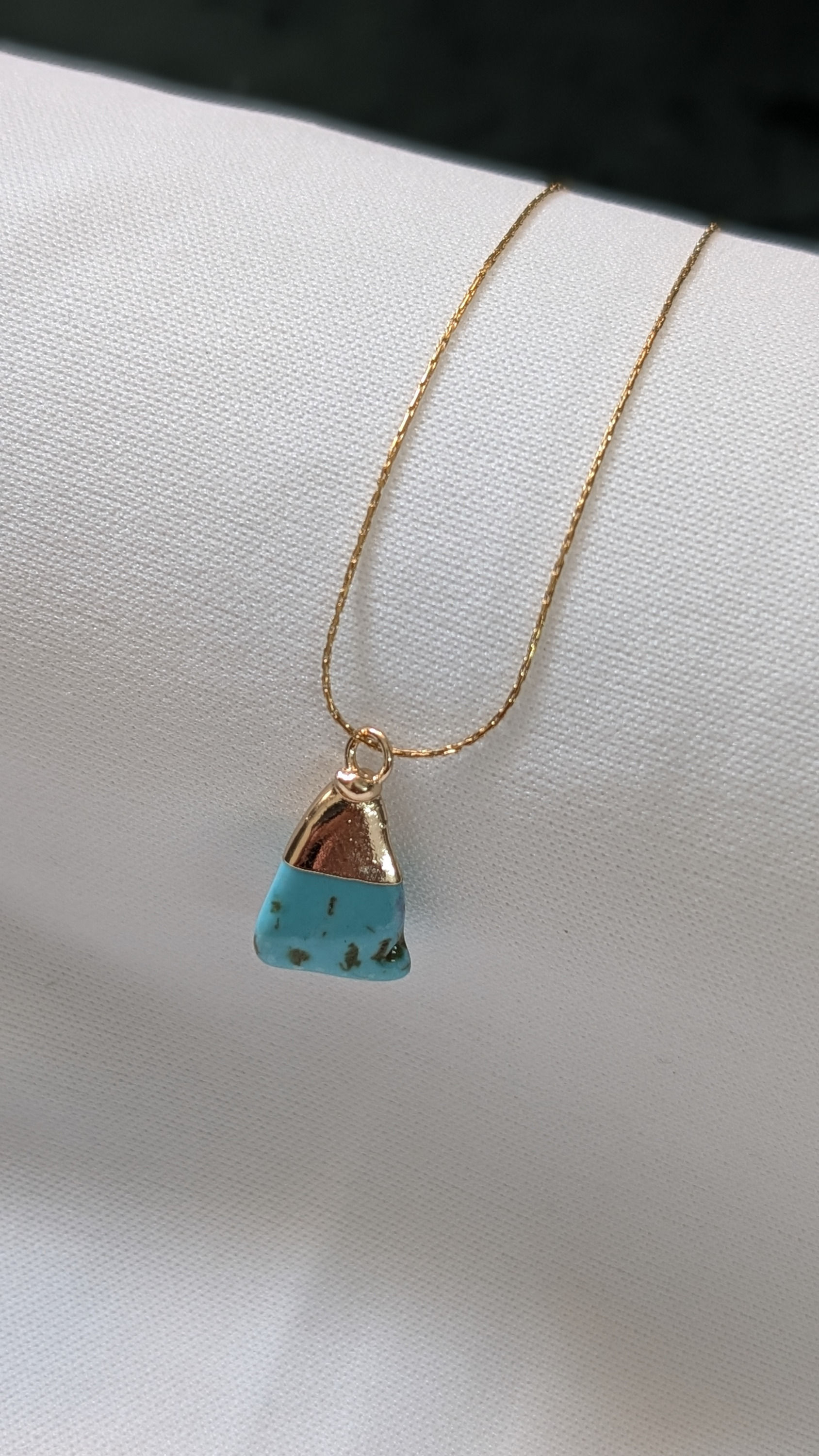 Natural Stone Drop Pendant Chain