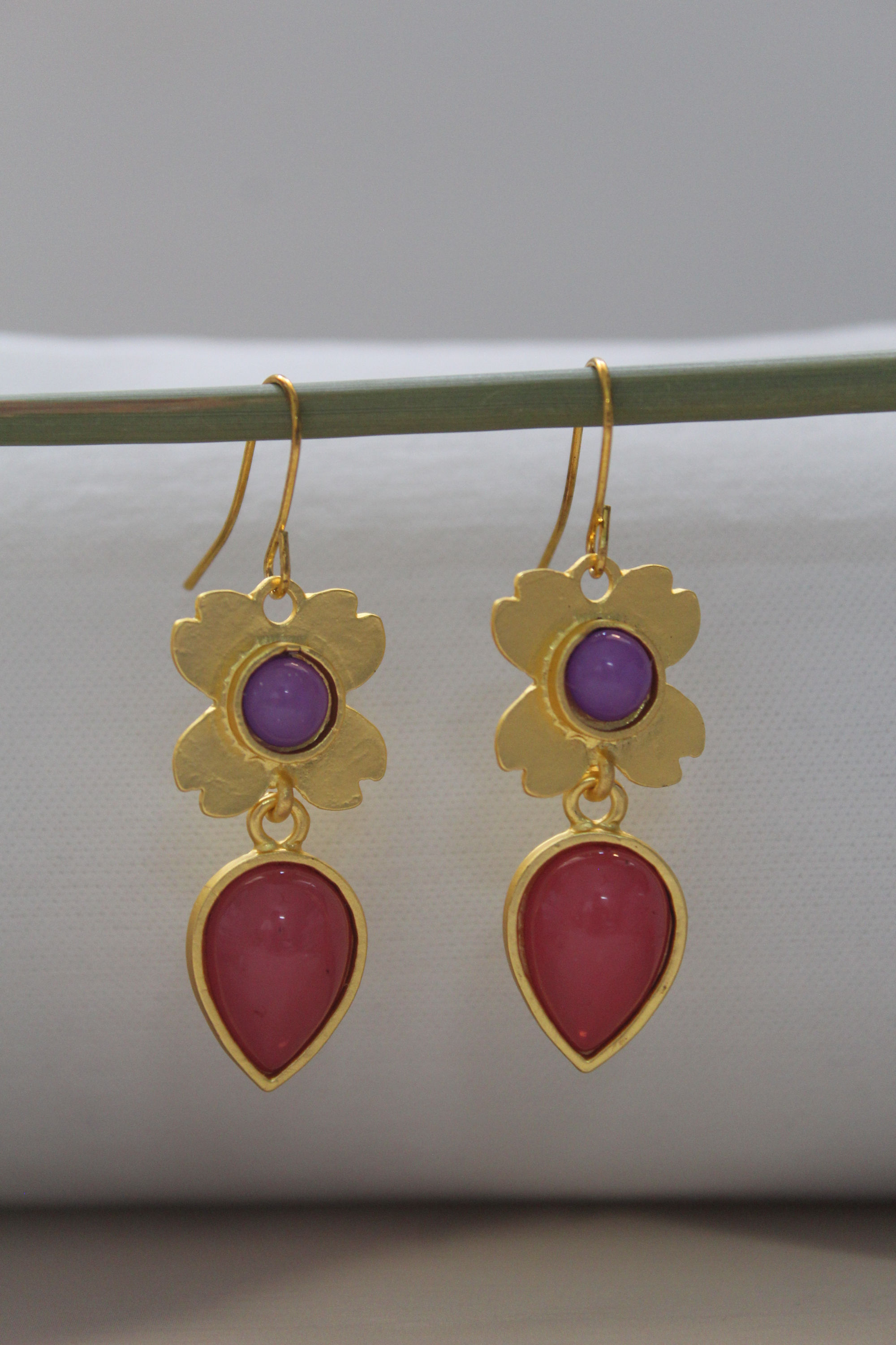 Blush Petal Drop Earrings