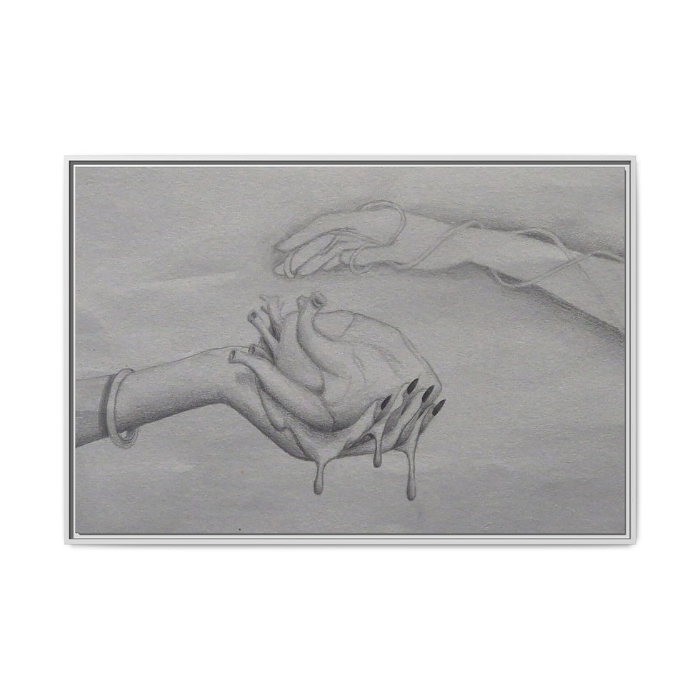Thumbnail: Healing Hands - Framed Matte Canvas Print