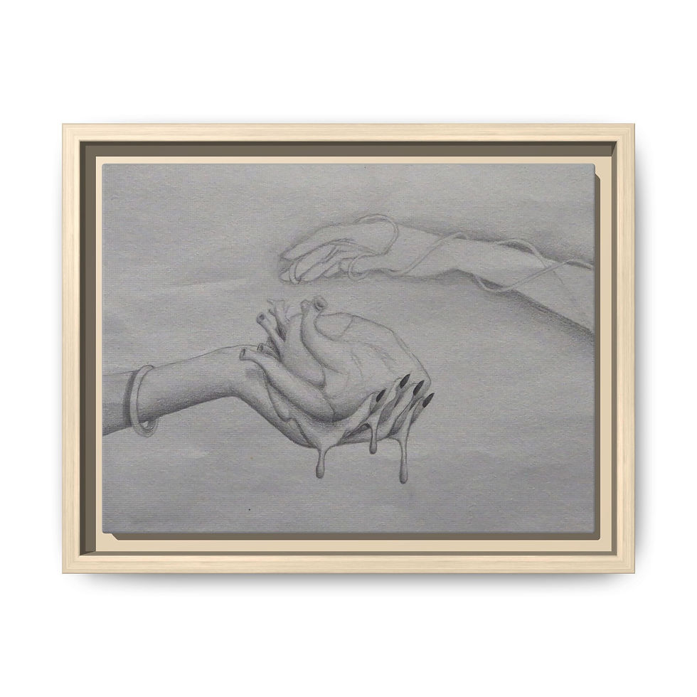 Thumbnail: Healing Hands - Framed Matte Canvas Print
