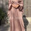 Thumbnail: Lyla Feather Abaya- Mocha Blush
