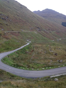 View from Rest and Be Thankful with the old road foreground