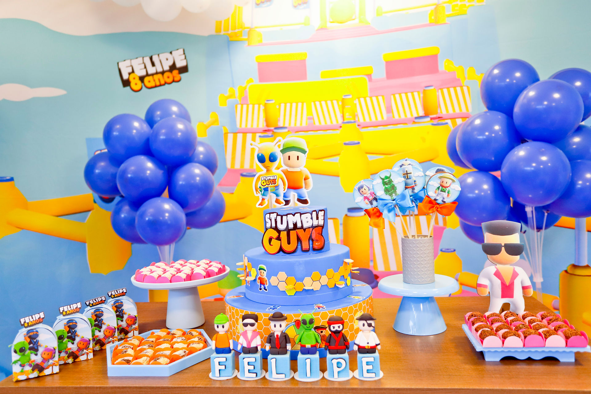 Decoração Stumble Guys na Marshmallow Fun
