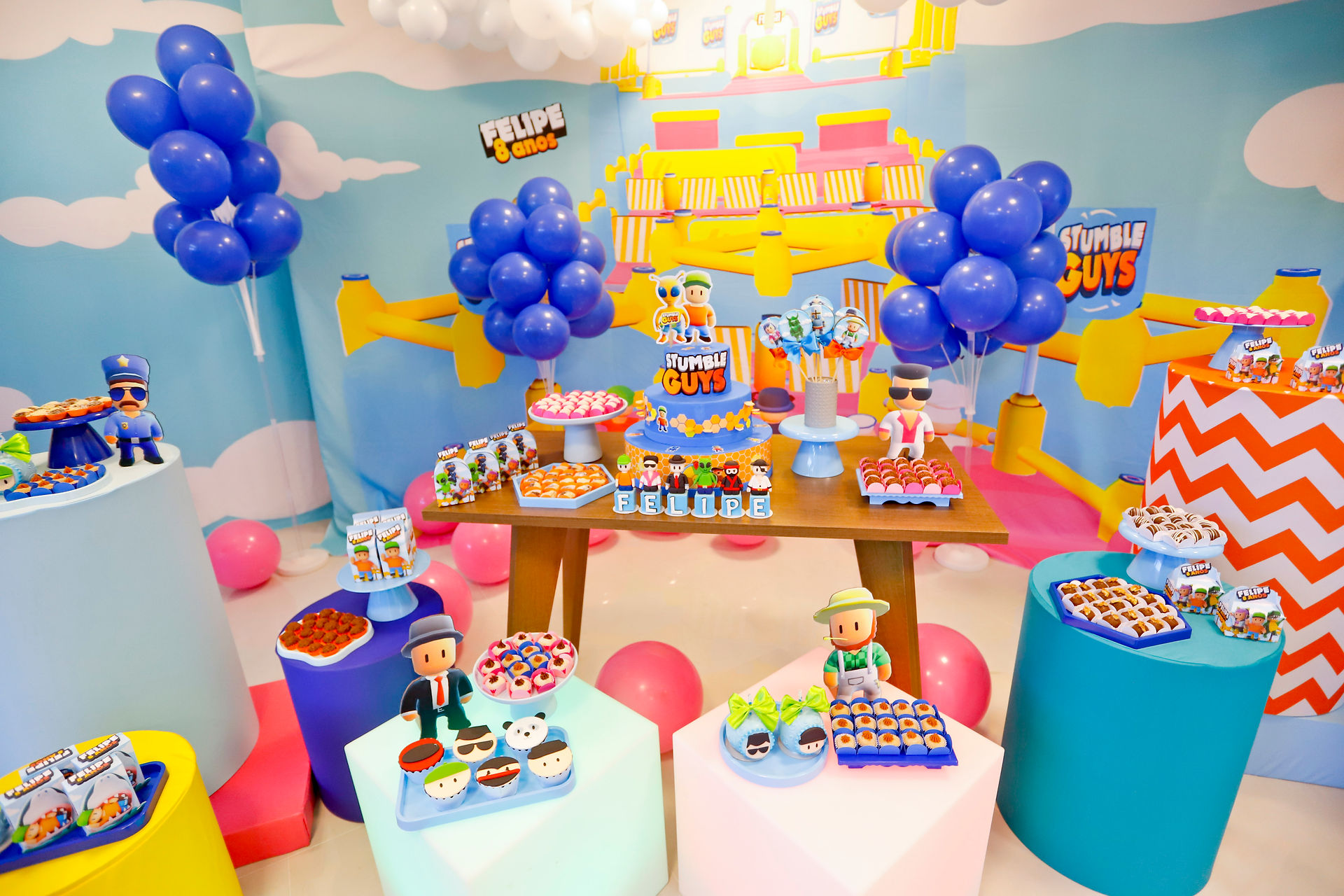 Decoração Stumble Guys na Marshmallow Fun