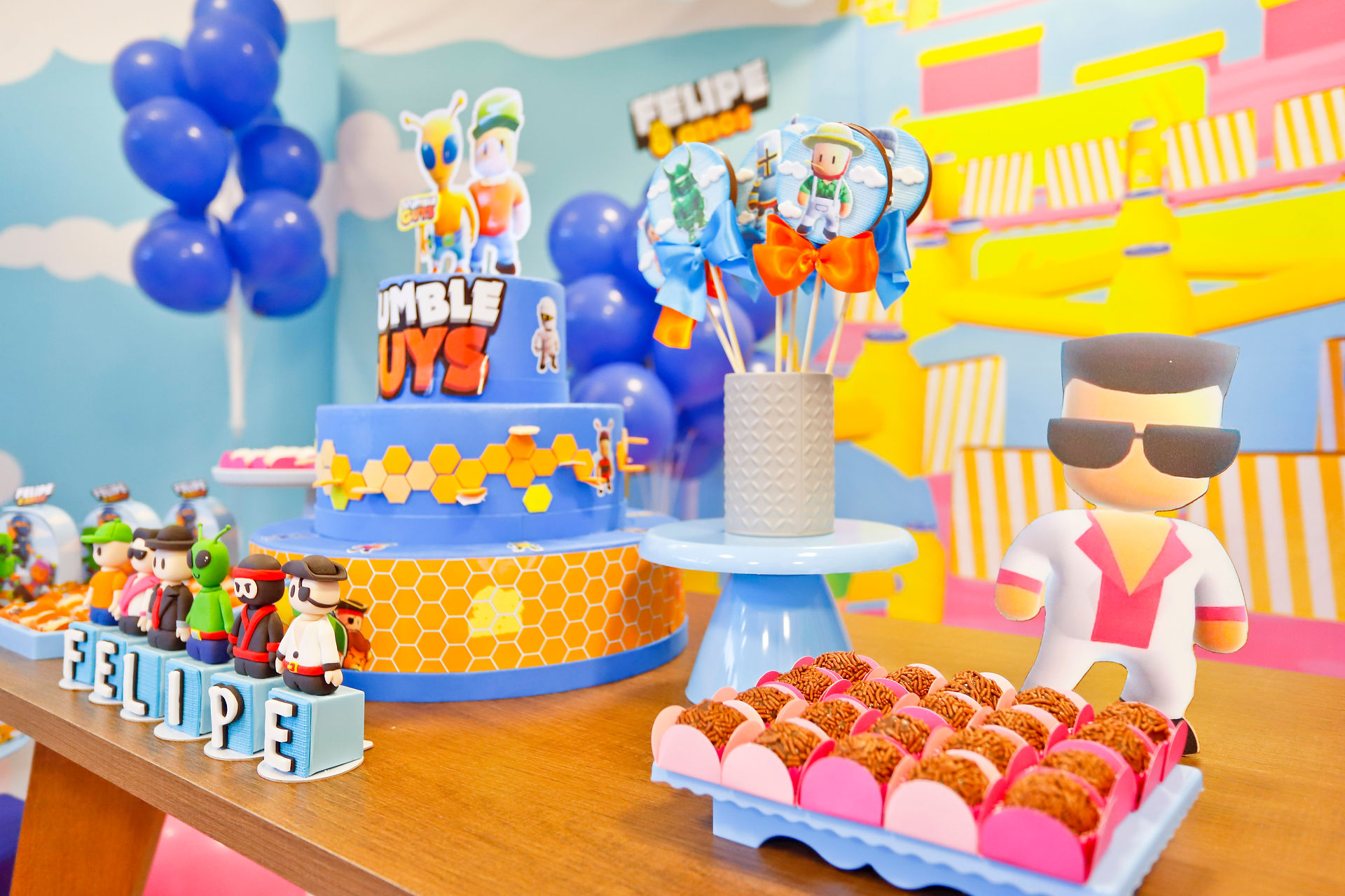 Decoração Stumble Guys na Marshmallow Fun