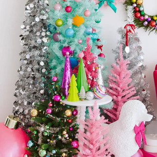 Vibrant holiday studio set with playful Christmas décor for DFW families and children — Bedford Texas Christmas Minis by Precious Gems Photograph