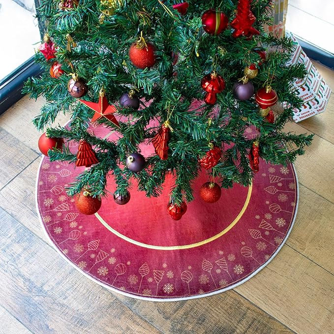 Küçük resim: Çam Ağacı Eteği Christmas Halısı, 80x80cm