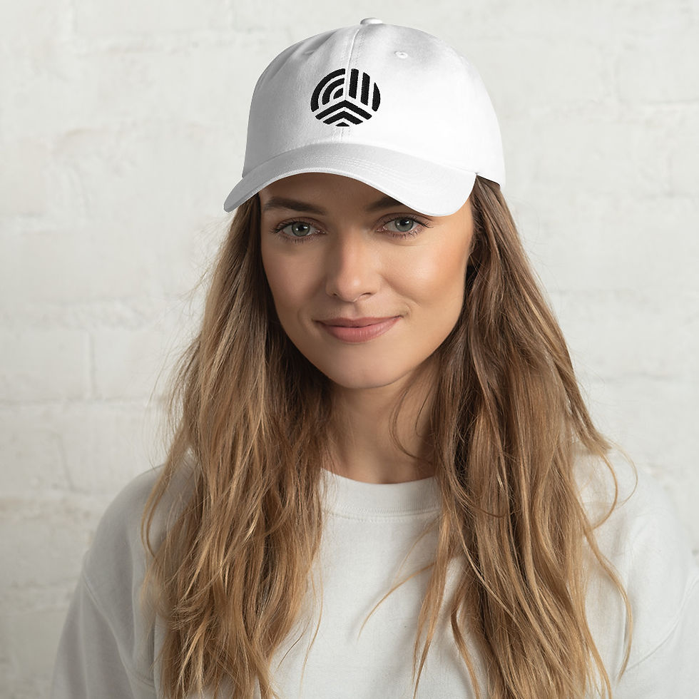 Thumbnail: Black & White Mountain, Sky & Sun - Classic Dad Hat | Yupoong 6245CM