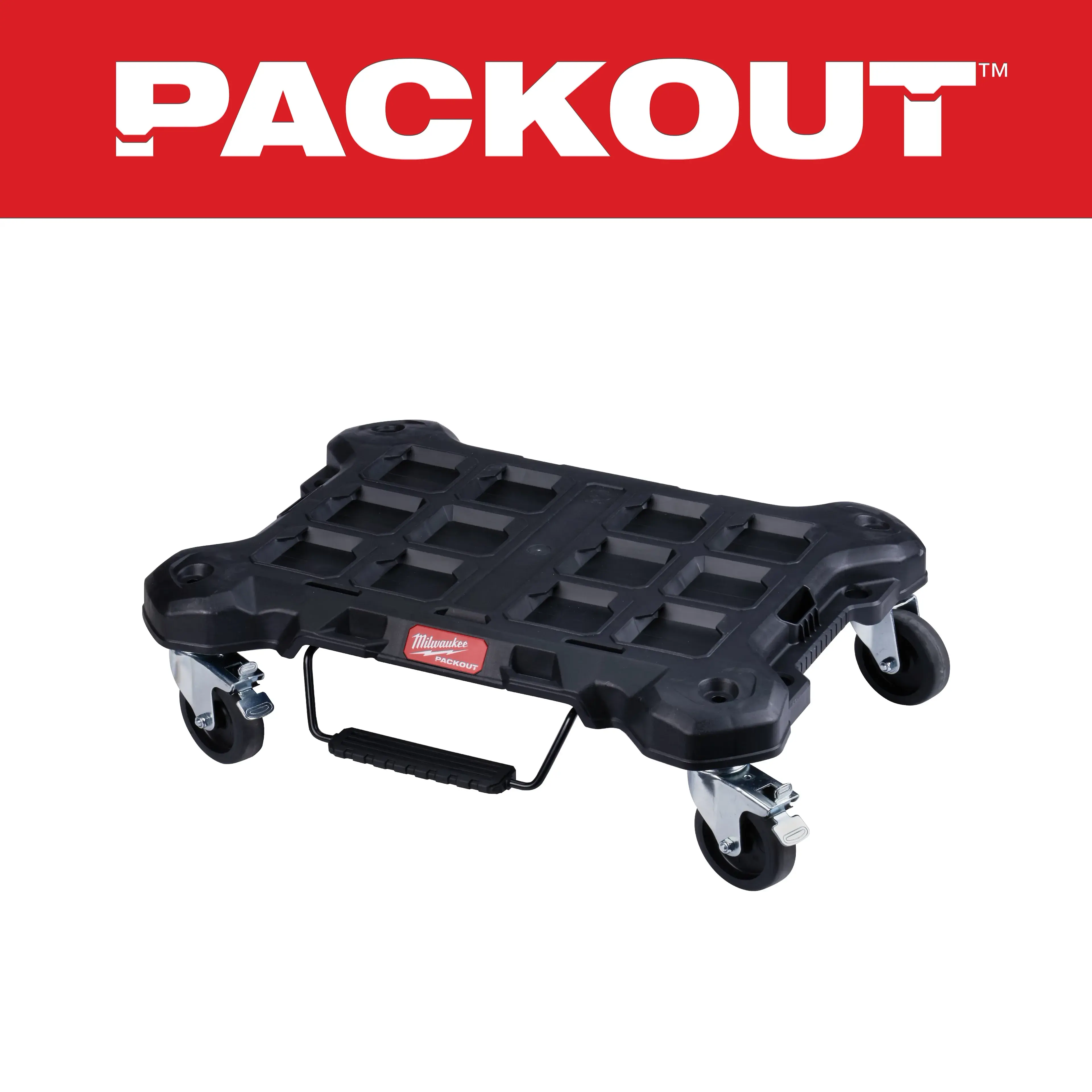 Milwaukee PACKOUT Dolly 24 in. x 18 in. Black Multi-Purpose Utility Tool Cart