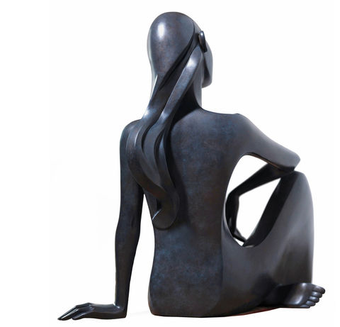 Elle M le soleil d’hiver : Sculpture bronze de Françoise FRANCQ (Détail)