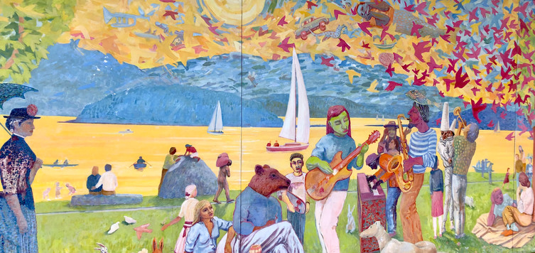Timber Park Pavillion in Boulevard Park; Belllingham, WA; Artist: Thomas Wood