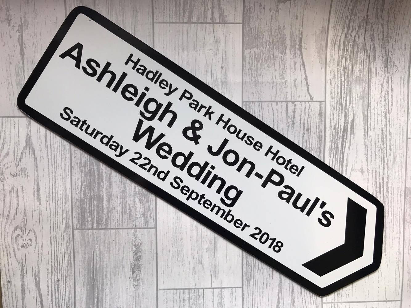 Direction Signs (White with Black Letters)