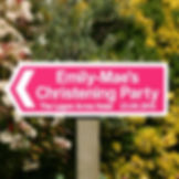christening direction signs
