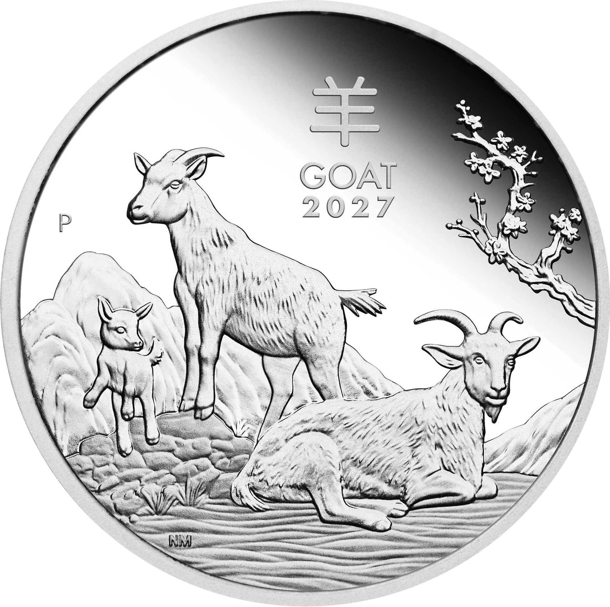 Australien 1 Dollar 2027 Lunar III Jahr der Ziege