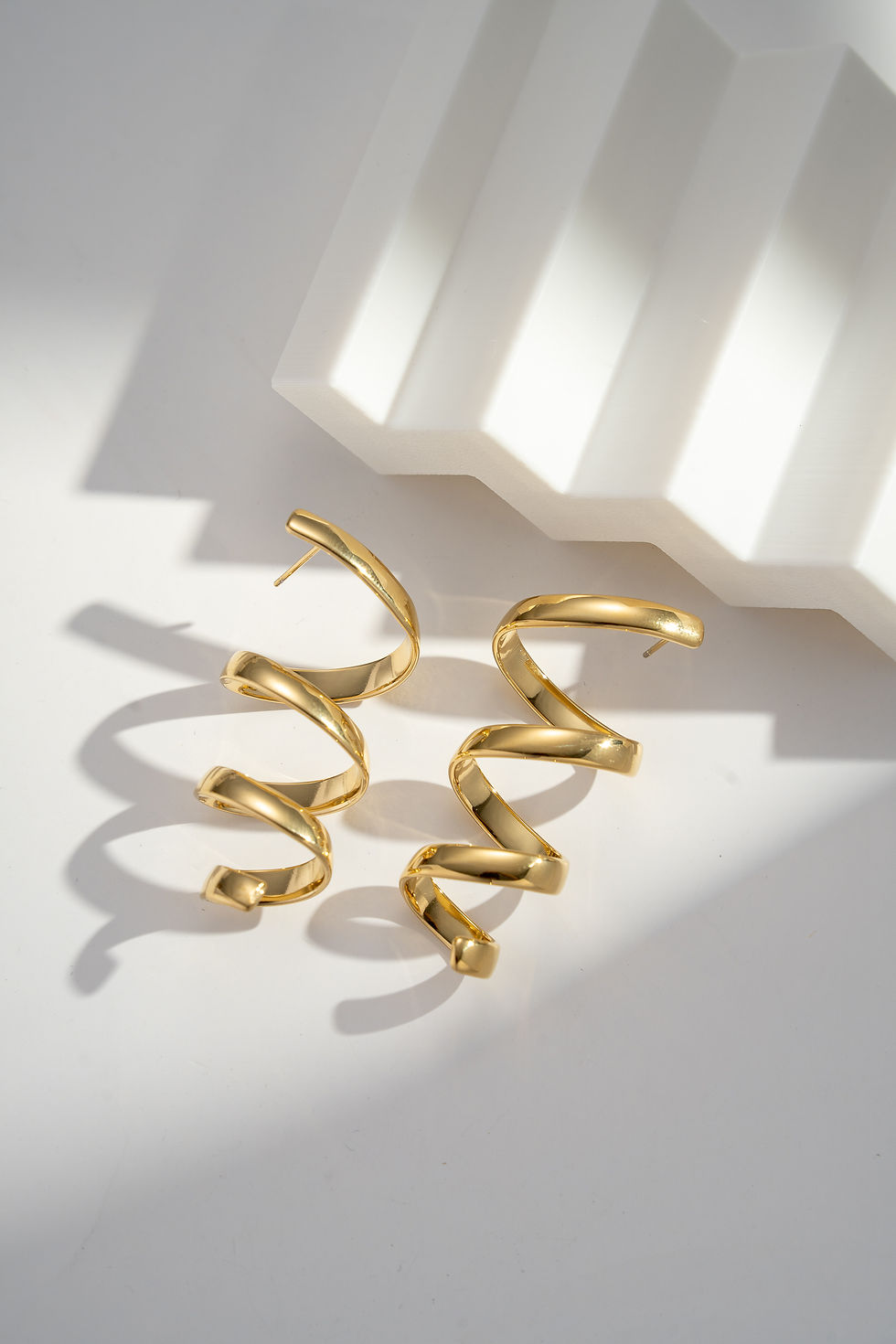 Boucles d’oreilles spirales en acier inoxydable torsadé