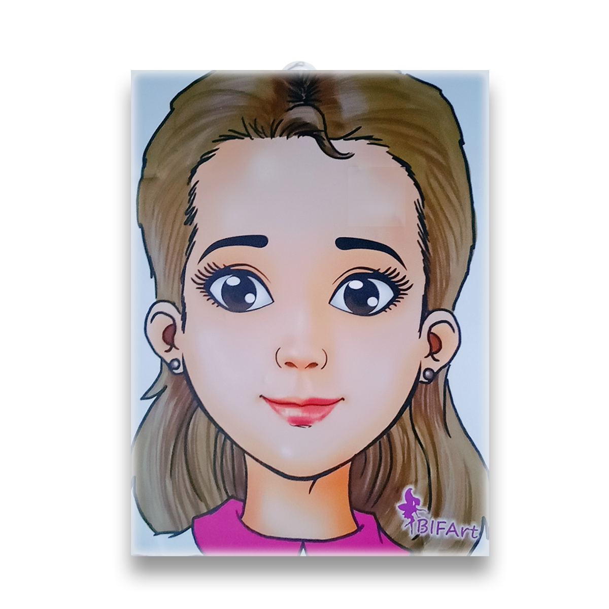 Cara de práctica niña