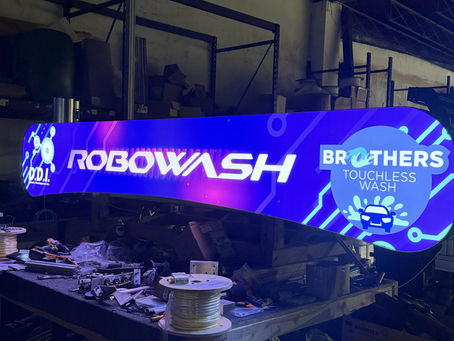 Why an LED Cabinet Sign on Your Car Wash Gantry Adds Instant Value and Excitement