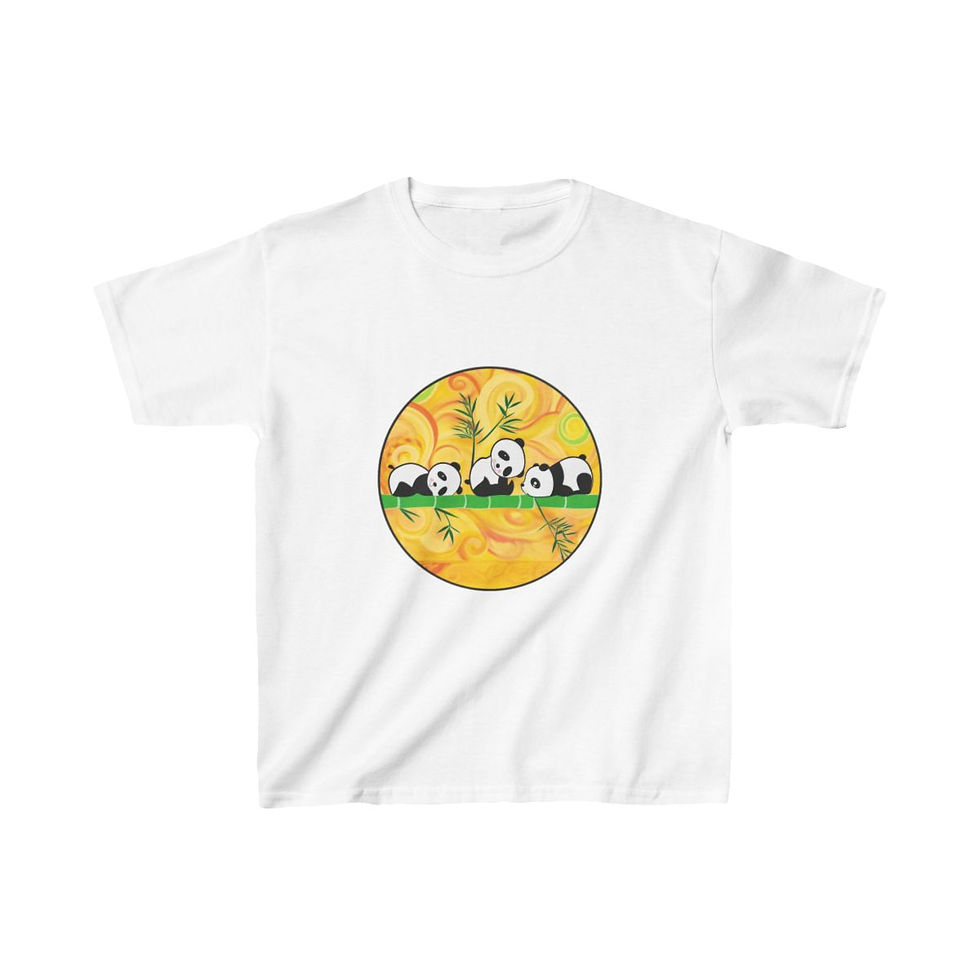 Kids Heavy Cotton™ Tee -pandas 1