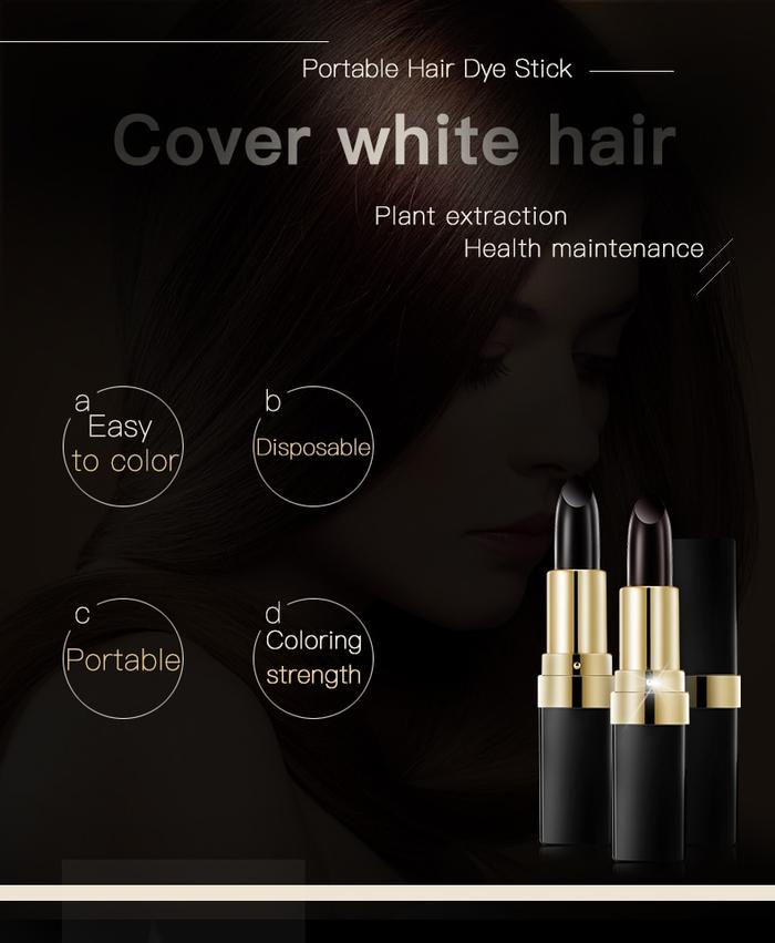 Lai Mei Stick Tinte Capilar 3,8 g para Cubrir Canas al Instante