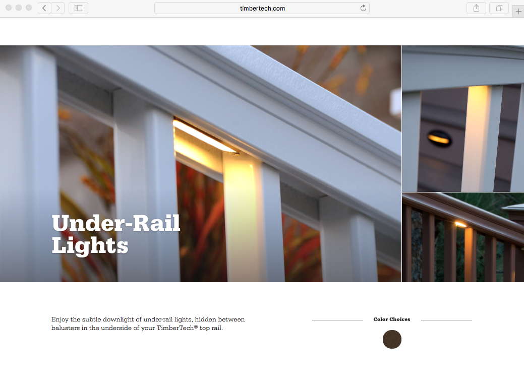 TIMBERTECH UNDER-RAIL LIGHTS