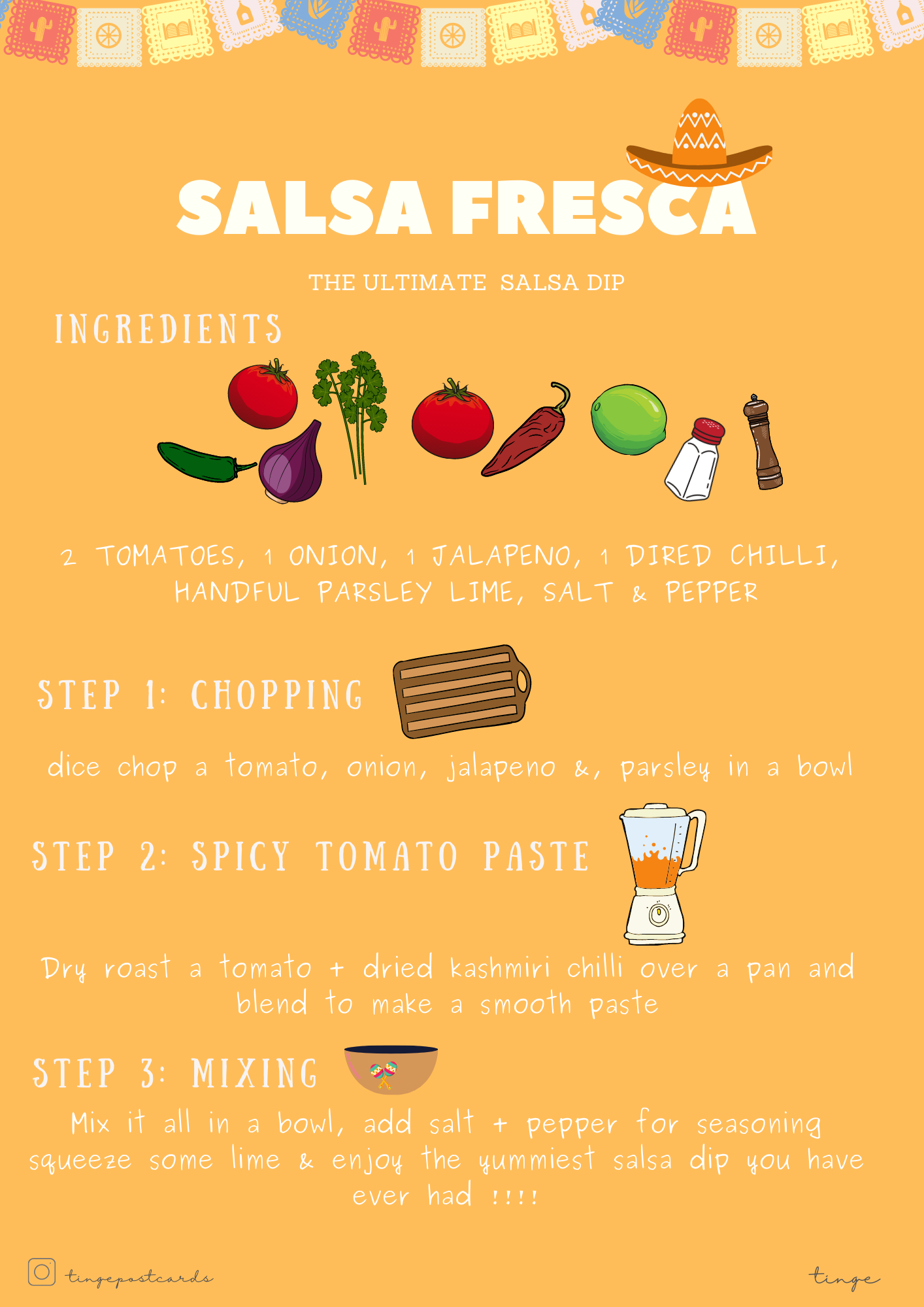 Salsa Fresca Recipe Illustration