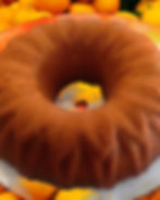 A whole large vegan orange Bundt cake